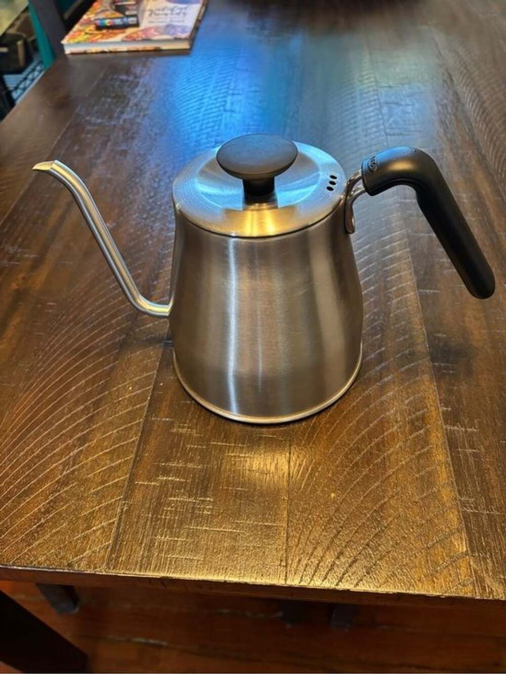 Oxo Stainless Steel Pour-Over Kettle with Black Handle and Lid Knob